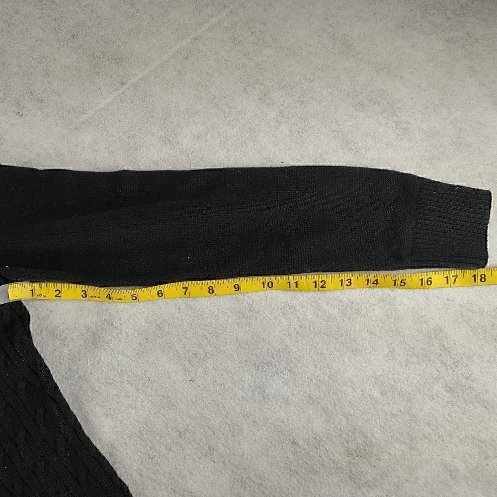 Charter Club Women's Cotton Blend No Pocket Full Zip Black Sweater Size Large - Picture 9 of 12